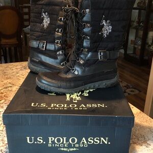 U.S. Polo Assn. Women’s Black Snow Boots